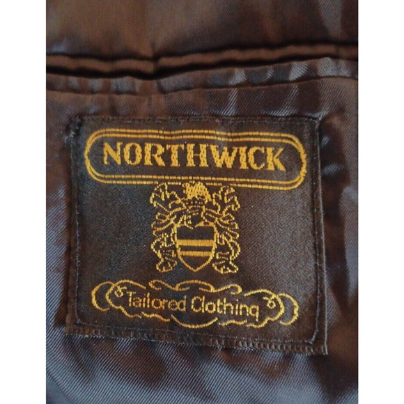 NORTHWICK Men's 42L Wool Blazer Gray Black Classic Design Professional Style - Picture 8 of 9